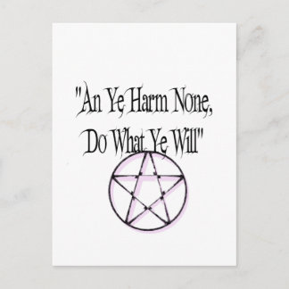 Harm None, Do What You Will Postcard