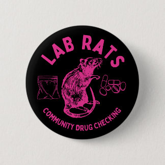 Harm Reduction Sisters Lab Rats Logo 6 Cm Round Badge