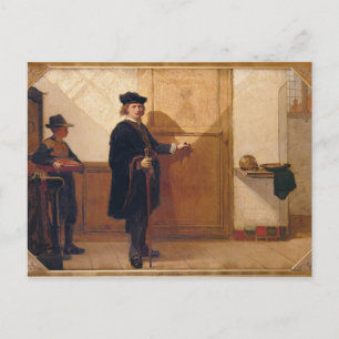 Harmensz van Rijn Rembrandt (1606-69) Knocking on Postcard