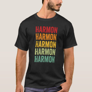 Harmon County Oklahoma Rainbow Text T-Shirt