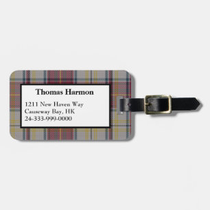 Harmon Dress Tartan Plaid Luggage Tag