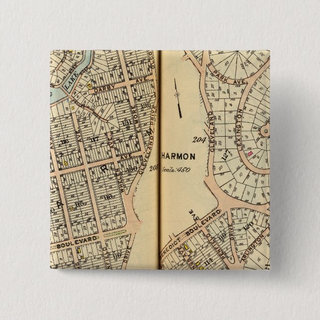 Harmon Park, New York 2 15 Cm Square Badge (Front)