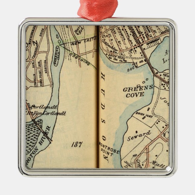 Harmon Park, New York Metal Tree Decoration (Front)