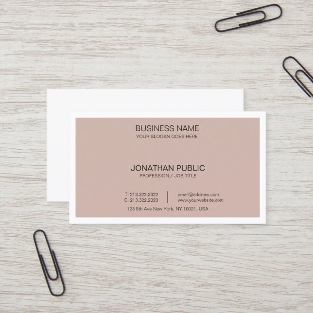 Harmonic Colours Company Artistic Plain Modern Chi Business Card (Front/Back In Situ)
