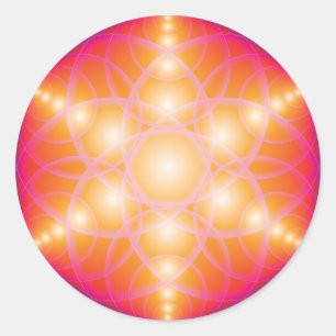 Harmonic Flower Of Life Classic Round Sticker