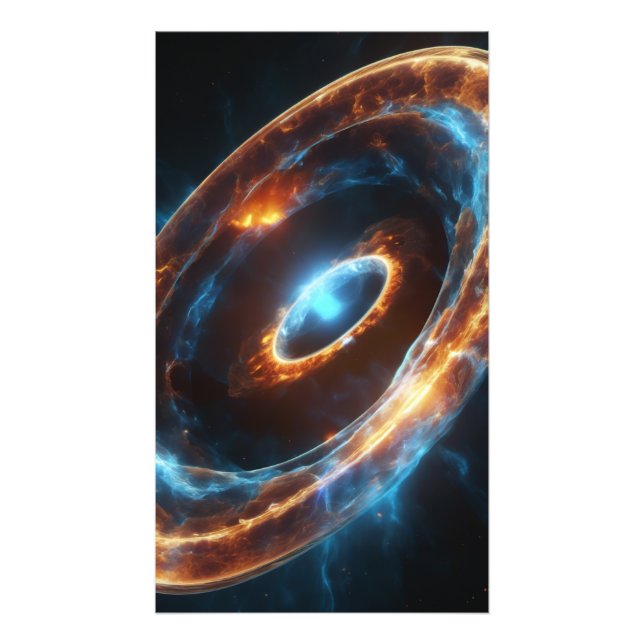 Harmonic Orbit: Twin Cosmic Rings Photo Print (Front)