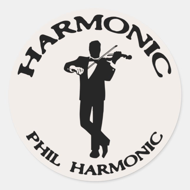 Harmonic, Phil Harmonic Classic Round Sticker (Front)