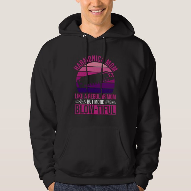 Harmonic Player Mom And Harmonica Mother Hoodie (Front)