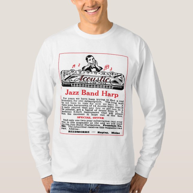 Harmonica Ad Men's light long sleeve T-Shirt (Front)