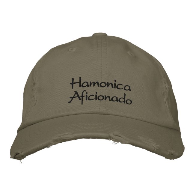 Harmonica Aficionado Embroidered Baseball Cap (Front)
