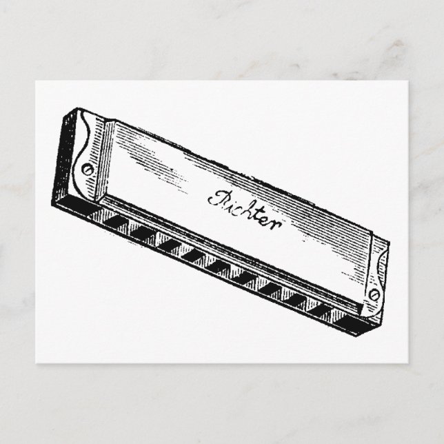 Harmonica/Blues Harp Postcard (Front)