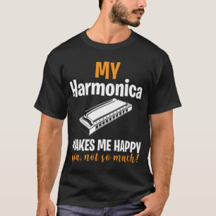 Harmonica blues musician luck instrument T-Shirt