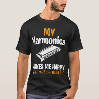 Harmonica blues musician luck instrument T-Shirt