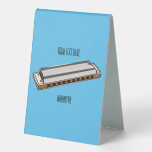 Harmonica cartoon illustration