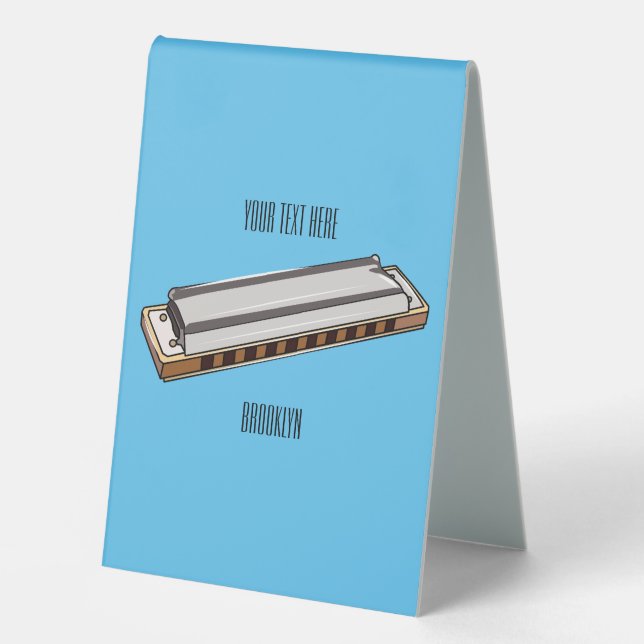 Harmonica cartoon illustration (Front)