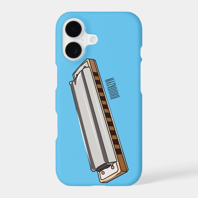 Harmonica cartoon illustration (Back)