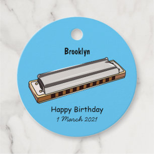 Harmonica cartoon illustration favour tags