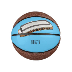 Harmonica cartoon illustration mini basketball