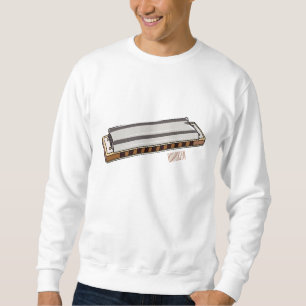 Harmonica cartoon illustration sweatshirt