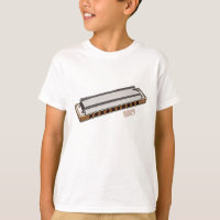 Harmonica cartoon illustration