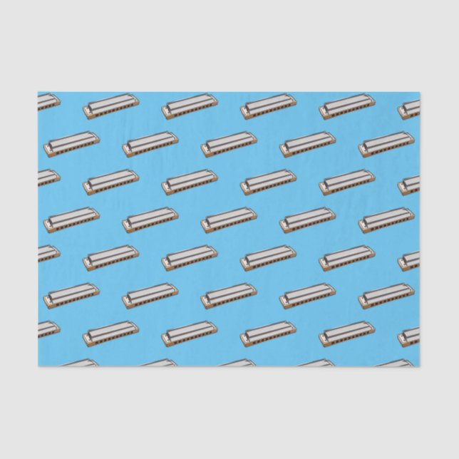 Harmonica cartoon illustration tissue paper (Front)