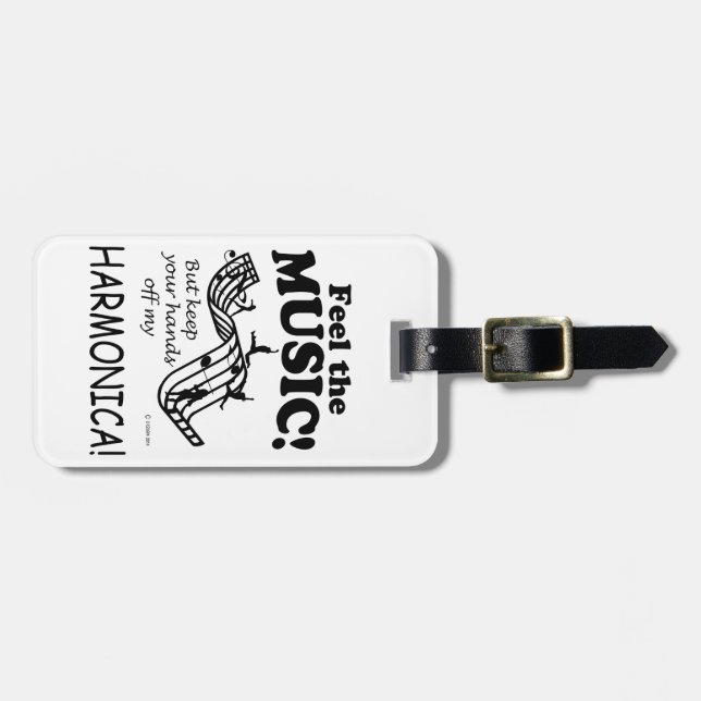 Harmonica Feel The Music Luggage Tag (Front Horizontal)