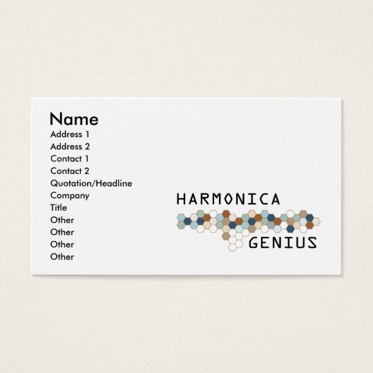 Harmonica Genius Business Card