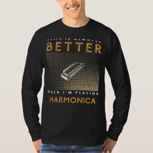 Harmonica Harmony: Lifes Blues Brightened with Eve T-Shirt
