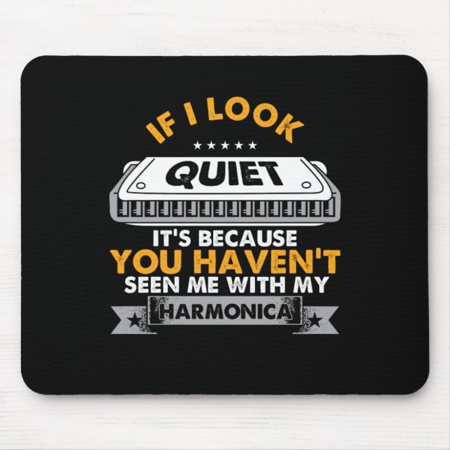 Harmonica Instrument Blues Acoustic Music Gift Mouse Mat (Front)