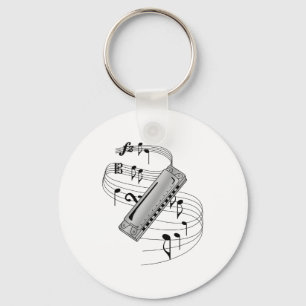 Harmonica Key Ring