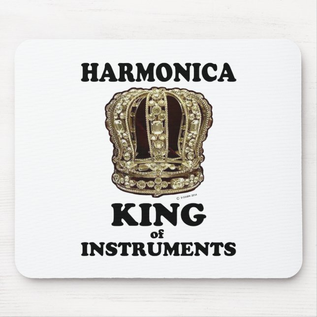 Harmonica King of Instruments Mouse Mat (Front)
