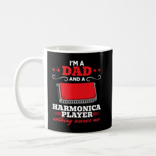 Harmonica Lover Mens Daddy Harmonica Musician Im A Coffee Mug (Left)
