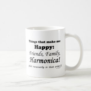 Harmonica Makes Me Happy Coffee Mug