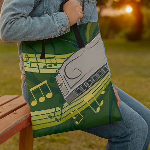 Harmonica Music Tote Bag