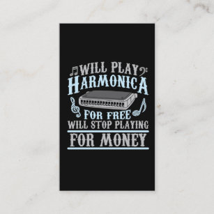 Harmonica Player Blues Music French Harp Lover Business Card