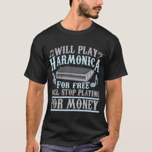 Harmonica Player Blues Music French Harp Lover T-Shirt