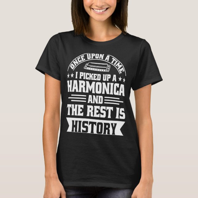 Harmonica Player & Mouth Harp Designs For Harmonic T-Shirt (Front)