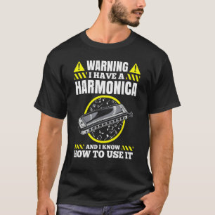 Harmonica Playing For Harmonica Player Harmonica T T-Shirt