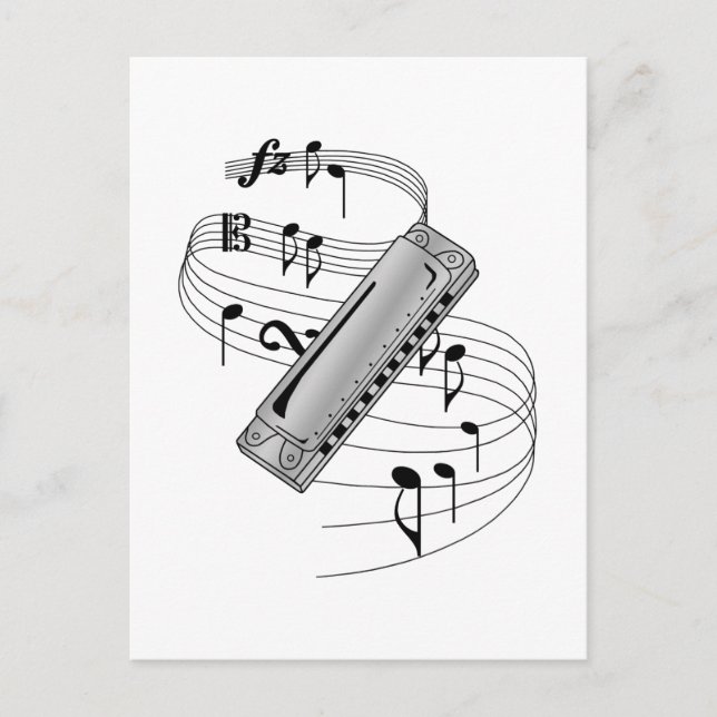 Harmonica Postcard (Front)
