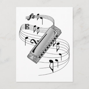 Harmonica Postcard