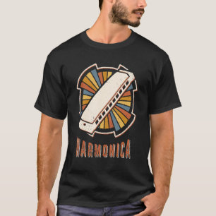 Harmonica Vintage Classic Retro Music Love T-Shirt