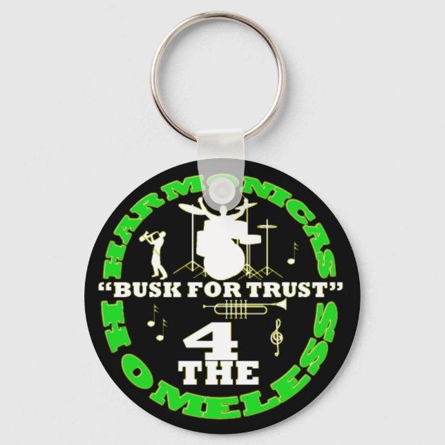 Harmonicas for the Homeless Key Ring (Front)