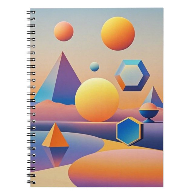 Harmonious blend of textures, gradients notebook (Front)