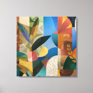 Harmonious Compositions: Organic Shapes and Colour Canvas Print