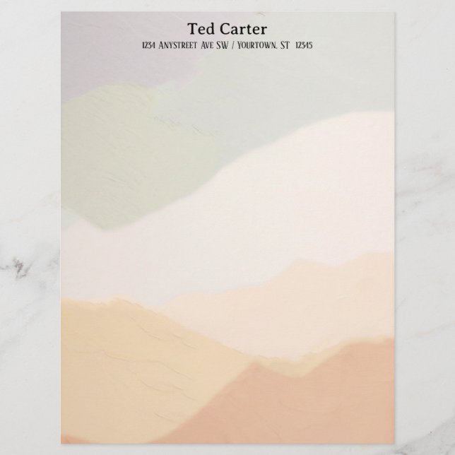 Harmonious Earth Colours Personalised Letterhead (Front)