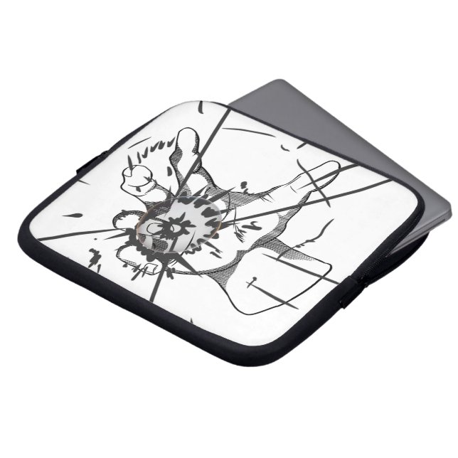 Harmonious lines, laptop sleeve (Front Top)