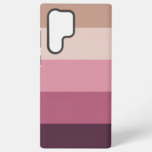 Harmonious Neutral Pink Gradient Horizontal Stripe Samsung Galaxy Case