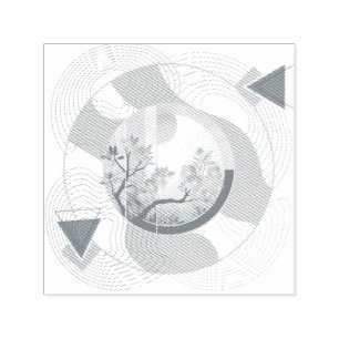 Harmonious Orange Blossom Circles Self-inking Stamp