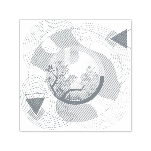 Harmonious Orange Blossom Circles Self-inking Stamp (Design)