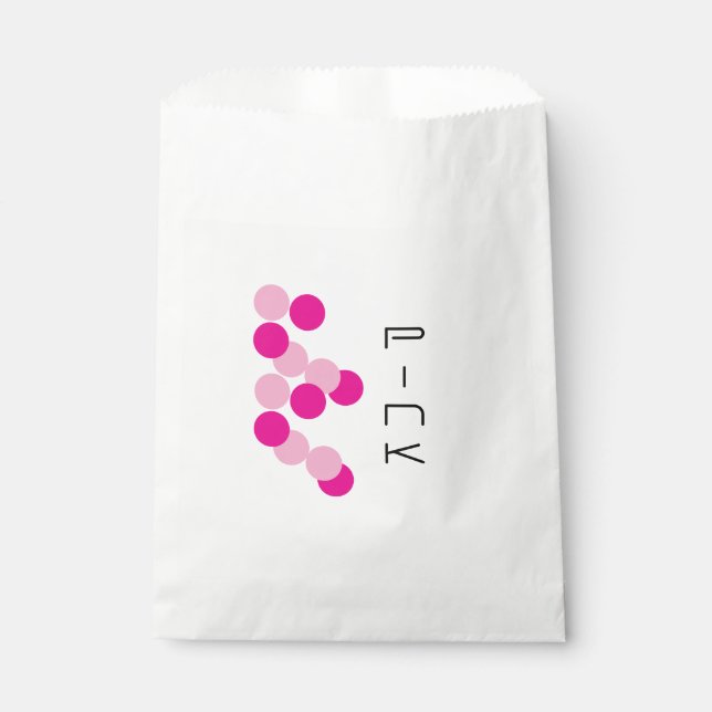 Harmonious Pink Fusion Favour Bags (Front)